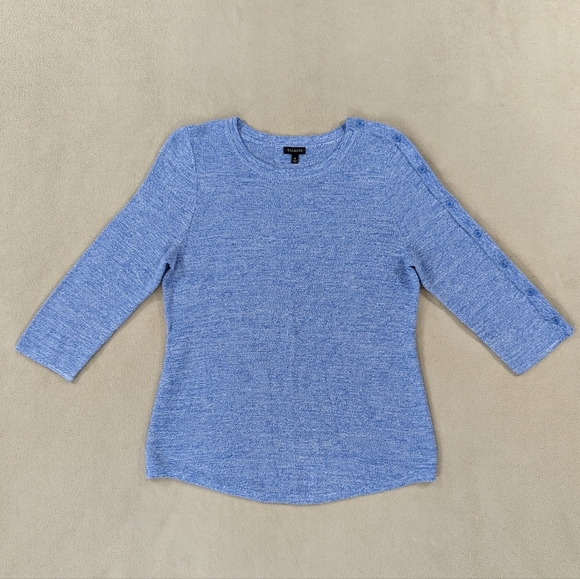 Talbots Sweaters - TALBOTS Sweater Women's Medium Blue Crew Neck Pullover Cotton Rayon Blend